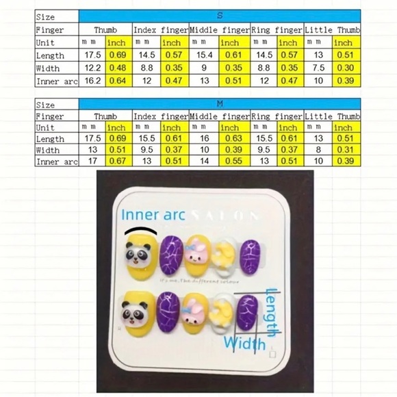 3D press-on charm nails My Melody panda moon charms (Nail Glue Included!) - Picture 6 of 6